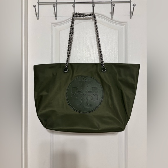 Tory Burch Handbags - Tory Burch Olive Green Tote with Chain Straps